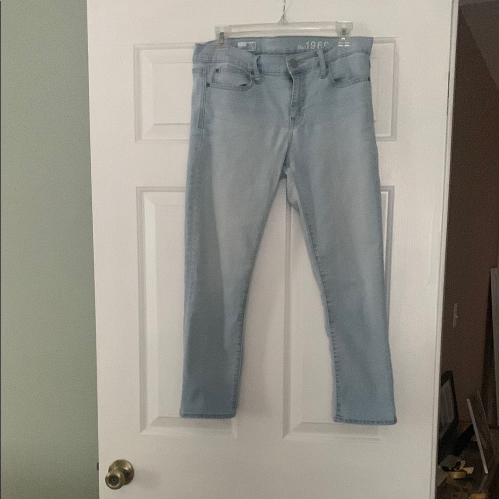 GAP Women's Denim Light Blue Cropped Jeans